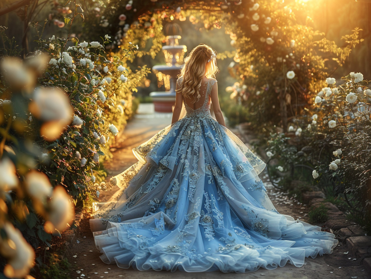 robe de mariée princesse bleu roi unsplash