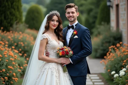 Palette de couleurs symboliques pour un mariage élégant