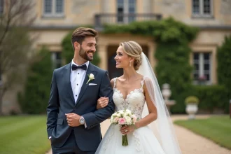 Mariage romantique au château d'Azy avec décoration élégante