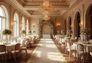 Décoration élégante et originale pour une salle de mariage féerique